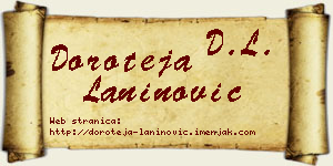 Doroteja Laninović vizit kartica